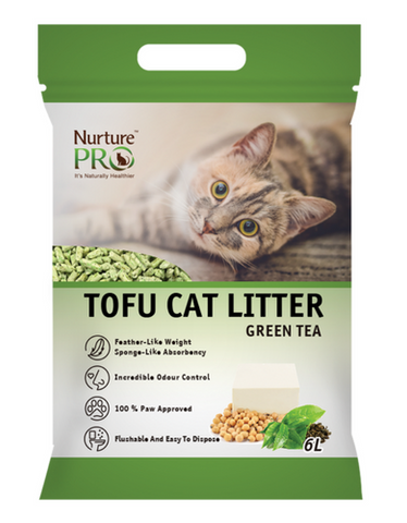Nurture Pro Tofu Cat Litter - Green Tea (6L) | Perromart Online Pet Store Singapore