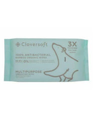 Cloversoft 100% Anti Bacterial Bamboo Organic Wipes 40'S | Perromart Online Pet Store Singapore