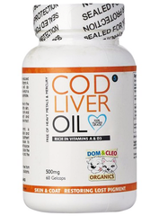 Dom & Cleo Cod Liver Oil 60 Gelcaps For Pet | Perromart Online Pet Store Singapore