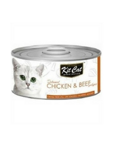 [WET FOOD SALE] Kit Cat Deboned Chicken & Beef Toppers Canned Cat Food 80g