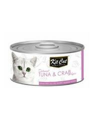 [WET FOOD SALE] Kit Cat Deboned Tuna & Crab Toppers Canned Cat Food 80g