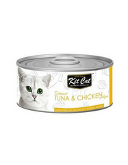 [WET FOOD SALE] Kit Cat Deboned Tuna & Chicken Toppers Canned Cat Food 80g