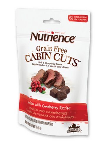 [SALE] [PRICES REDUCED] Nutrience Grain-Free Cabin Cuts Venison with Cranberry Dog Treats 170g