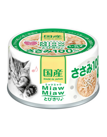 Aixia Miaw Miaw Chicken Fillet Whitebait Canned Cat Food 60g