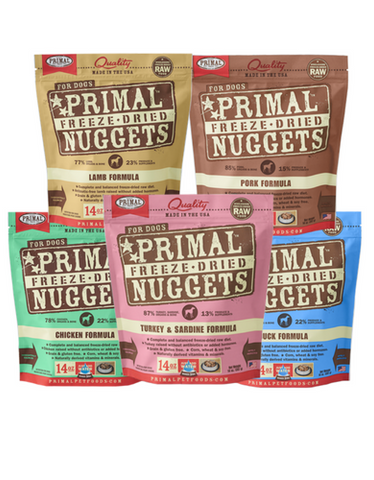 Any 4 Flavours for $159.90 Primal Freeze Dried Canine Dry Food 14oz [FOR DOGS]