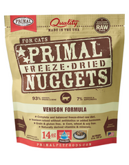 Primal Freeze Dried Feline Venison Nuggets (2 Sizes)