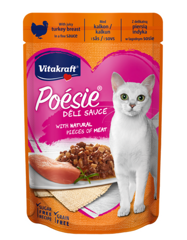 Vitakraft Cat Poesie Deli Sauce Turkey Breast 85g