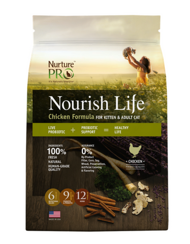 Nurture Pro Nourish Life Chicken Formula for Kittens & Adults (3 Sizes)