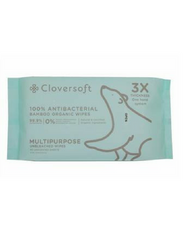 Cloversoft 100% Anti Bacterial Bamboo Organic Wipes 40'S