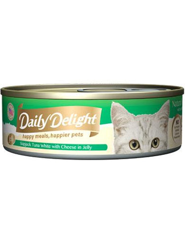 Daily Delight Jelly Skipjack Tuna White with Cheese Canned Cat Food | Perromart Online Pet Store Singapore