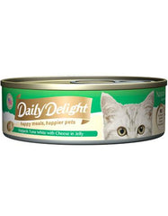 Daily Delight Jelly Skipjack Tuna White with Cheese Canned Cat Food | Perromart Online Pet Store Singapore