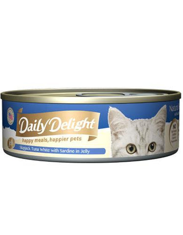 Daily Delight Jelly Skipjack Tuna White with Sardine Canned Cat Food | Perromart Online Pet Store Singapore