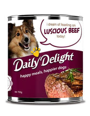 Daily Delight Juicy Luscious Beef Canned Dog Food | Perromart Online Pet Store Singapore