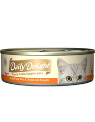 Daily Delight Pure Skipjack Tuna White & Chicken with Pumpkin Canned Cat Food | Perromart Online Pet Store Singapore