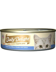Daily Delight Pure Skipjack Tuna White & Chicken with Salmon Canned Cat Food | Perromart Online Pet Store Singapore
