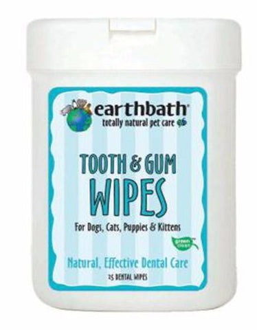 Earthbath Tooth & Gum Wipes For Pets ( 25-count ) | Perromart Online Pet Store Singapore