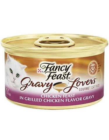 Fancy Feast Gravy Lovers Feast In Grilled Chicken Flavour Canned Cat Food 85g | Perromart Online Pet Store Singapore