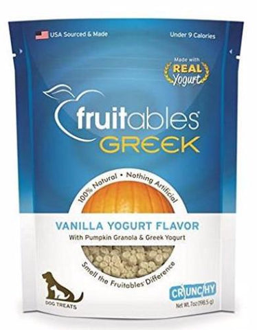 Fruitables Greek Vanilla Yogurt Crunchy Dog Treats - Perromart