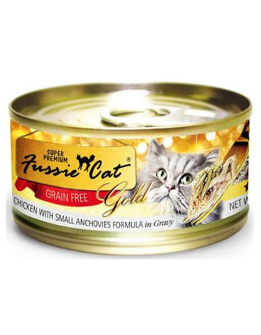 Fussie Cat Premium Gold Label Chicken With Small Anchovies Wet Food 80g | Perromart Online Pet Store Malaysia