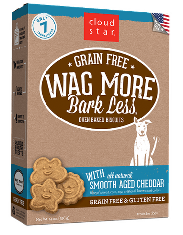 [TREATS SALE] [PRICES REDUCED] Cloud Star Wag More Bark Less Oven-Baked Grain Free Smooth Aged Cheddar 396g