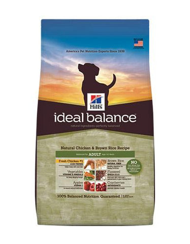 Hill's Ideal Balance Natural Chicken & Brown Rice Recipe Adult Dry Dog Food | Perromart Online Pet Store Singapore