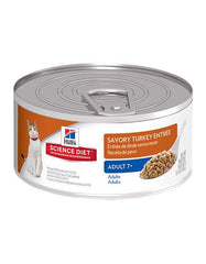 Hill's Science Adult 7+ Savory Turkey Entree Canned Cat Food | Perromart Online Pet Store Singapore