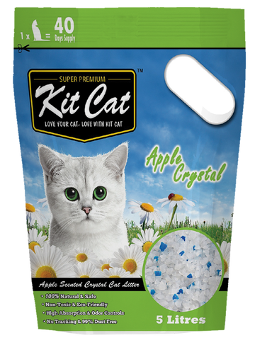 Kitcat Crystal Cat Litter 5L (Apple)