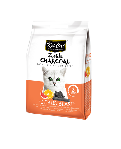 Kit Cat Zeolite Charcoal Citrus Blast 4kg