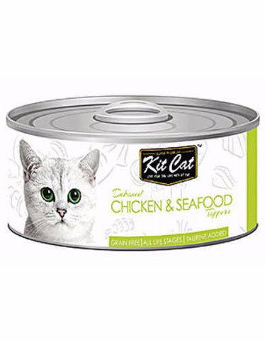 Kit Cat Deboned Chicken & Seafood Toppers Canned Cat Food 80g | Perromart Online Pet Store Singapore