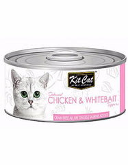 Kit Cat Deboned Chicken & Whitebait Toppers Canned Cat Food 80g | Perromart Online Pet Store Singapore