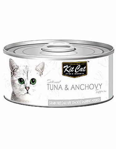 Kit Cat Deboned Tuna & Anchovy Toppers Canned Cat Food 80g | Perromart Online Pet Store Singapore