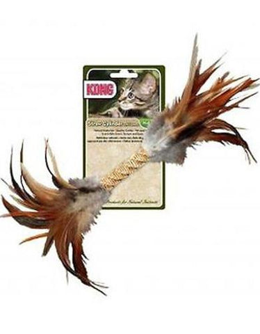 Kong Straw Ball w/Feathers Cat Toy | Perromart Online Pet Store Singapore