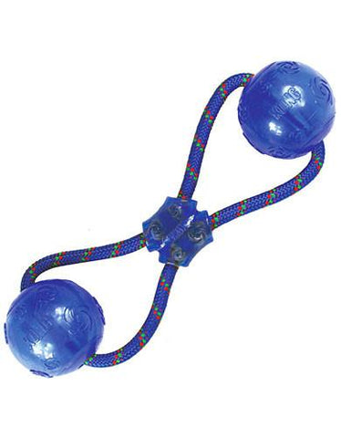 Kong Large Squeezz Double Ball w/Rope Dog Toy | Perromart Online Pet Store Singapore
