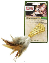 Kong Straw Cone w/Feathers Cat Toy | Perromart Online Pet Store Singapore