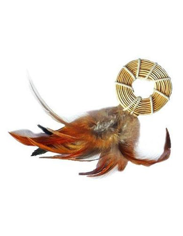Kong Straw Ring w/Feathers Cat Toy | Perromart Online Pet Store Singapore