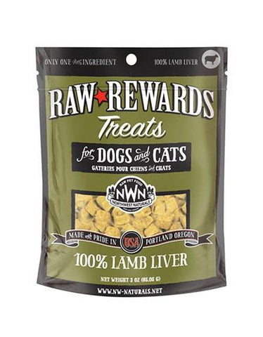Northwest Naturals Raw Rewards Freeze Dried Lamb Liver Treats for Dogs | Perromart Online Pet Store Singapore