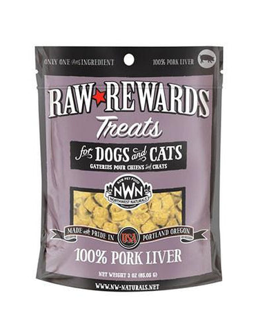 Northwest Naturals Raw Rewards Freeze Dried Pork Liver Treats for Dogs | Perromart Online Pet Store Singapore