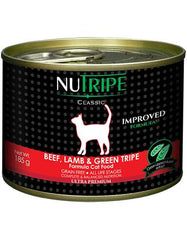 Nutripe Classic Beef, Lamb & Green Tripe with GLM Cat Cat Wet Food | Perromart Online Pet Store Singapore