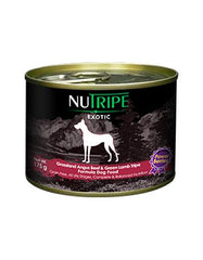 Nutripe Exotic Angus Beef & Green Tripe w Berries Canned Dog Food 175g | Perromart Online Pet Store Singapore