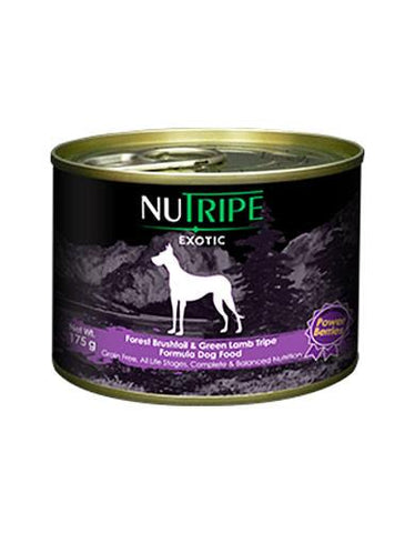 Nutripe Exotic Brushtail & Green Tripe Dog w Berries 175g | Perromart Online Pet Store Singapore