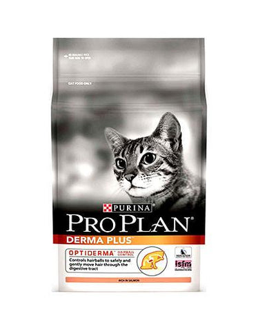 Pro Plan OptiDerma Derma Plus Adult Dry Cat Food 1.3kg | Perromart Online Pet Store Singapore