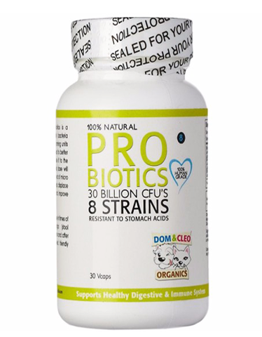 Dom & Cleo Probiotics 30 Vcaps For Pet | Perromart Online Pet Store Singapore