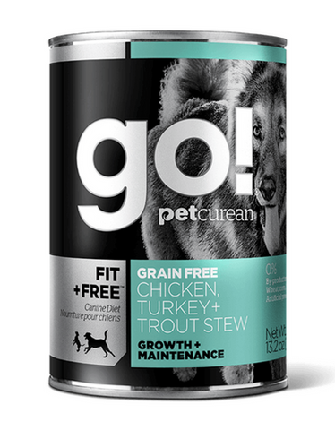 Petcurean GO! Chicken, Turkey & Trout Canned Dog Food 374g