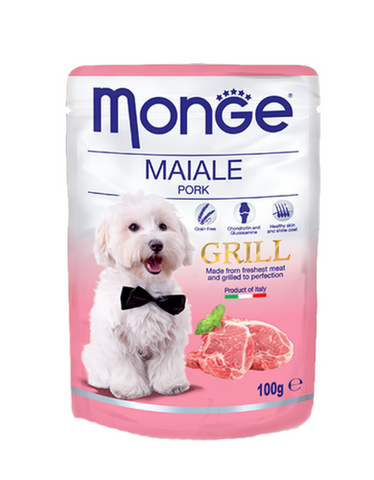 Monge Grill Pouches Pork 100g | Perromart Online Pet Store Singapore