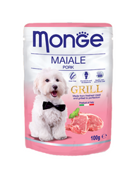 Monge Grill Pouches Pork 100g | Perromart Online Pet Store Singapore