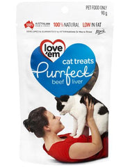 love 'em Purrfect Beef Liver Treats For Cats | Perromart Online Pet Store Singapore