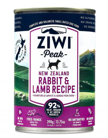 Ziwi Peak Rabbit & Lamb Canned Dog Food ( 370gm ) | Perromart Online Pet Store Singapore