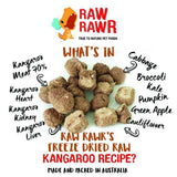 Raw Rawr Freeze Dried Balanced Kangaroo Diet Dog Food 400g