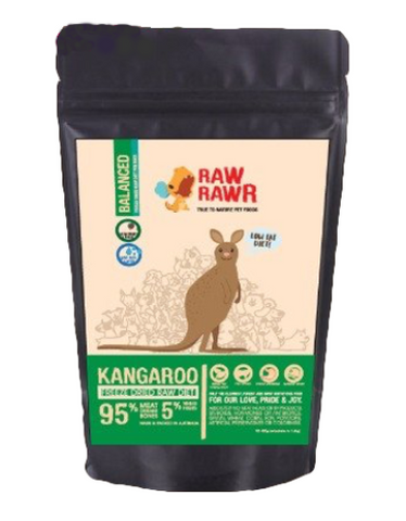 Raw Rawr Freeze Dried Balanced Kangaroo Diet Dog Food | Perromart