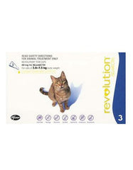 Revolution for Cat 2.6-7.5kg 3's/card (Blue) | Perromart Online Pet Store Singapore